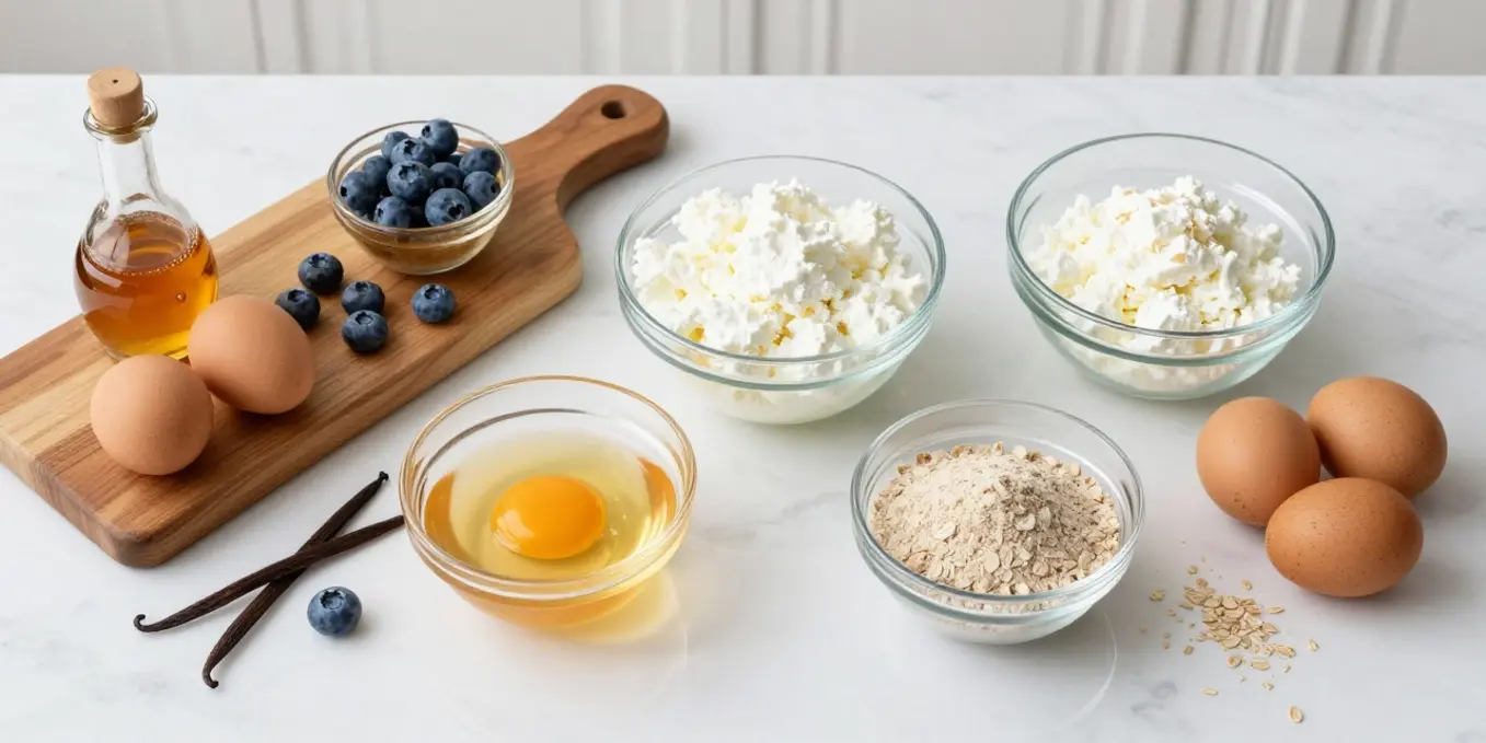 High Protein Blueberry Cottage Cheese Breakfast Bake Recipe