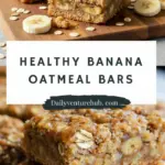 recipe image of a realistic top down mise en place shot showing ripe bananas rolled oats peanut butter or almond butter chocolate chips walnuts cinnamon vanilla extract arranged on a white marble kitchen counter with healthy clear glass bowls and rustic brown wooden kitchen sets under soft diffuse daylight