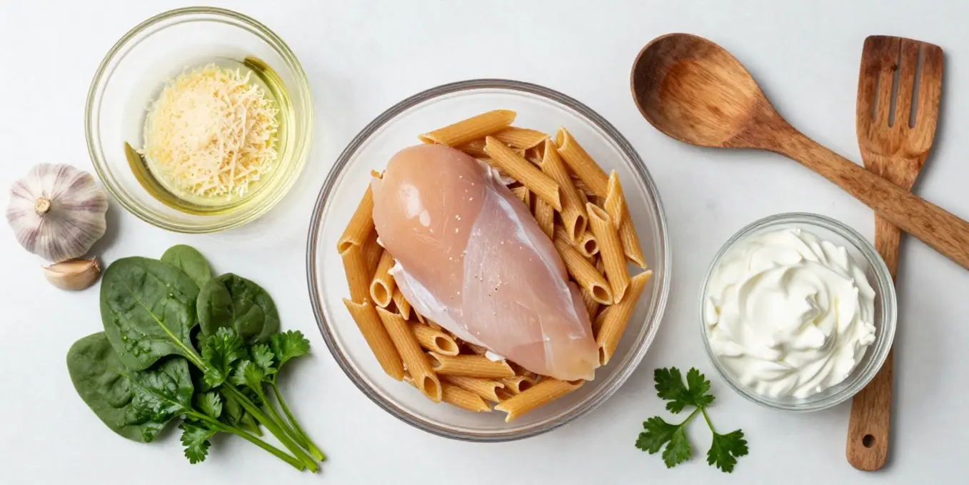 Healthy Garlic Parmesan Chicken Pasta: Creamy & Easy!