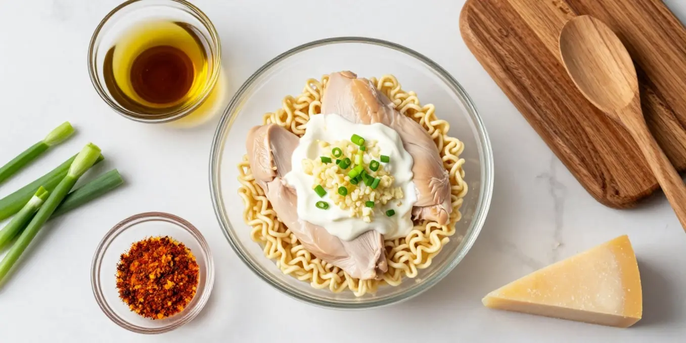 Creamy Garlic Chicken Ramen: Quick Dinner!