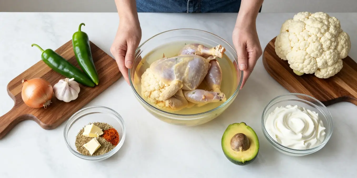 Simple Keto White Chicken Chili: Quick & Easy Family Dinner!