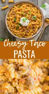recipe image of a realistic top down mise en place shot showing uncooked pasta ground beef salsa and cheese arranged on a white marble kitchen counter with healthy clear glass bowls and rustic brown wooden kitchen sets under soft diffuse daylight