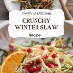 recipe image of a close up shot of a realistic top down mise en place of fresh cabbage green red napa brussels sprouts radishes carrots kale apples pears red onion shallots jicama pomegranate seeds walnuts pecans almonds pepitas sunflower seeds pumpkin seeds dried cherries feta arranged on a white marble kitchen counter with healthy clear glass bowls and rustic brown wooden kitchen sets under soft diffuse daylight