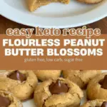 recipe image of realistic top down mise en place shot showing individual glass bowls with peanut butter butter coconut oil eggs keto sweetener monk fruit allulose erythritol almond flour coconut flour peanut flour baking soda salt vanilla xanthan gum flakey sea salt sunflower seed butter plant based butter flax egg arranged on a white marble kitchen counter with rustic brown wooden kitchen sets under soft diffuse daylight