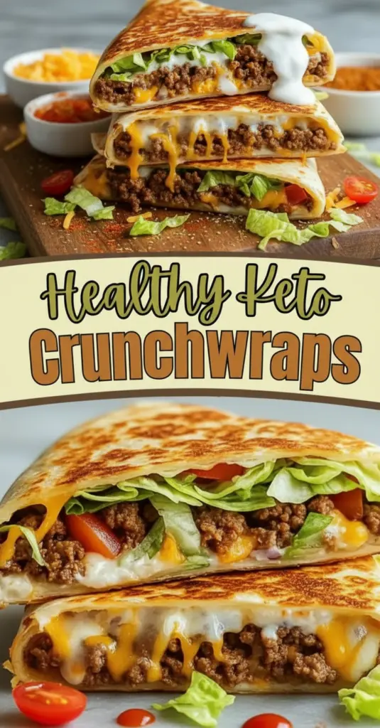 recipe image of a realistic top down mise en place shot showing individual ingredients of low carb tortillas ground beef taco seasoning shredded cheese sour cream lettuce tomatoes avocado jalapenos nacho cheese sauce arranged on a white marble kitchen counter with healthy clear glass bowls and rustic brown wooden kitchen sets under soft diffuse daylight