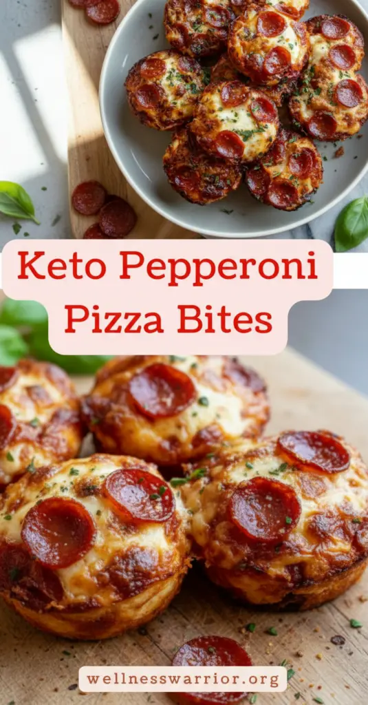 recipe image of pepperoni mozzarella cheese cream cheese eggs almond flour coconut flour baking powder Italian seasoning garlic powder marinara sauce parmesan on a white marble kitchen counter with healthy clear glass bowls and rustic brown wooden kitchen sets under soft diffuse daylight