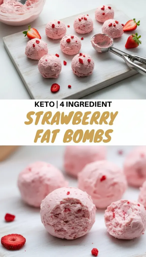 recipe image of a realistic top down mise en place shot showing the fresh ingredients arranged on a white marble kitchen counter with healthy clear glass bowls and rustic brown wooden kitchen sets under soft diffuse daylight with cream cheese strawberries butter powdered erythritol monk fruit vanilla extract heavy cream sugar free chocolate coating