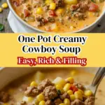 recipe image of a realistic top down mise en place shot showing the fresh ingredients arranged on a white marble kitchen counter with healthy clear glass bowls and rustic brown wooden kitchen sets under soft diffuse daylight ground beef potatoes pinto beans corn onion bell peppers garlic diced tomatoes tomato sauce beef broth smoked sausage jalapeno green beans
