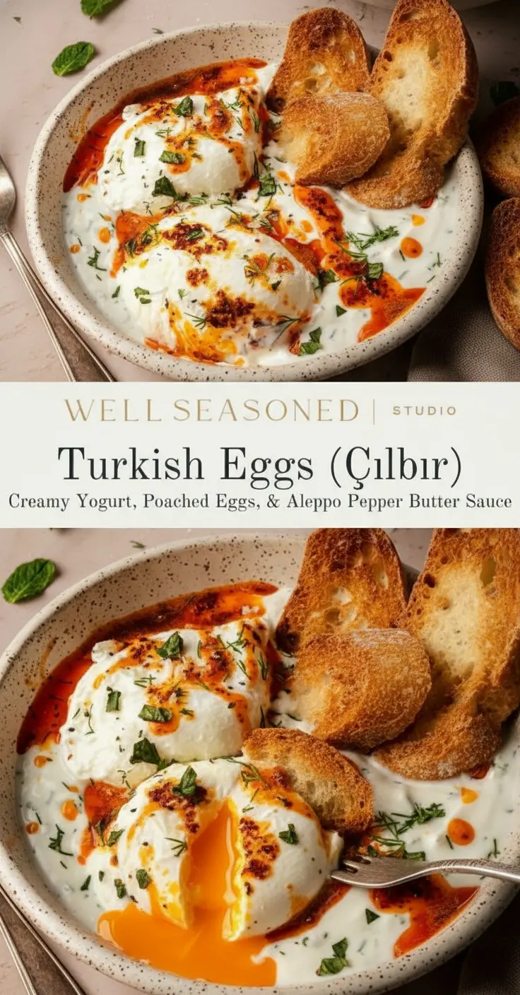 recipe image of a top down mise en place shot showing fresh eggs greek yogurt butter garlic parsley red pepper flakes lemon juice salt black pepper olive oil tomatoes onions fresh herbs spices cream cheese bread rice vegetables arranged on a white marble kitchen counter with healthy clear glass bowls and rustic brown wooden kitchen sets under soft diffuse daylight