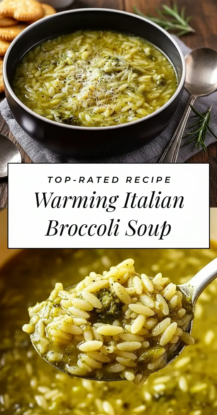 recipe image of broccoli parmesan cheese garlic onion vegetable broth cream barley cannellini beans olive oil thyme basil salt pepper butter milk arranged on a rustic wooden cutting board on a white marble kitchen counter with natural light