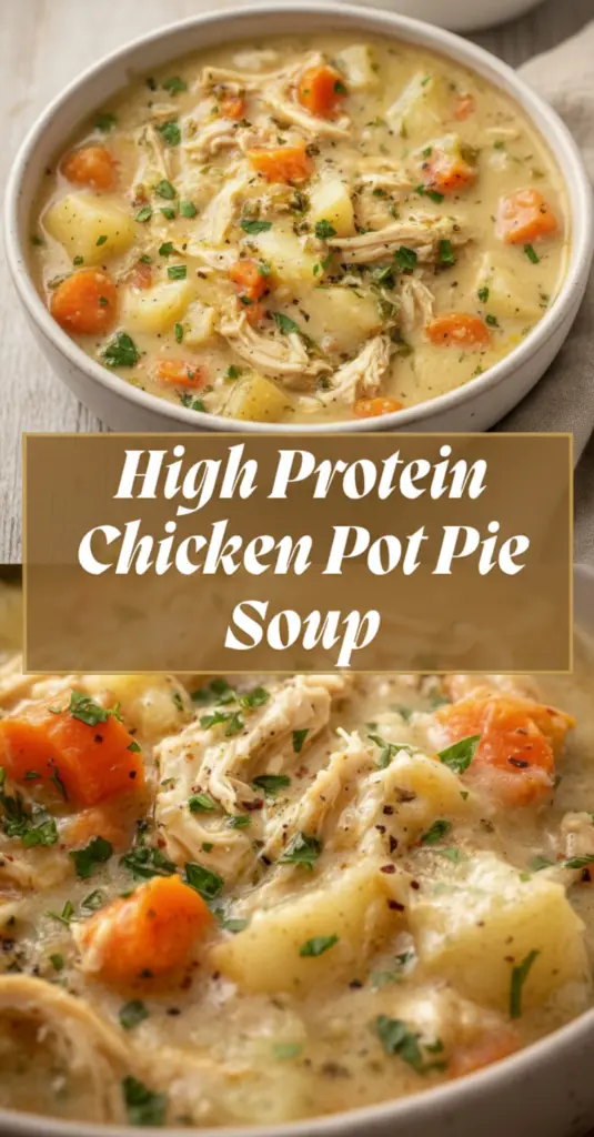 recipe image of chicken breast carrots celery onions garlic broccoli spinach zucchini bell peppers mushrooms rice quinoa barley tomato chicken broth vegetable broth herbs and spices arranged on a white marble kitchen counter with clear glass bowls and rustic brown wooden kitchen sets under soft diffuse daylight