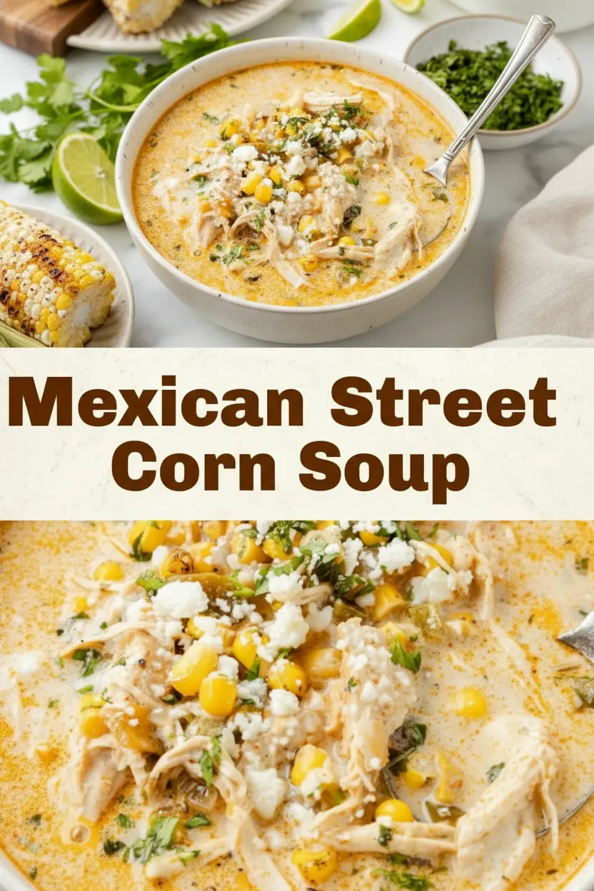 recipe image of a close up shot of a vibrant arrangement of fresh ingredients for mexican street corn soup on a white marble kitchen counter healthy clear glass bowls and rustic brown wooden kitchen sets under soft diffuse daylight featuring corn kernels hominy chicken or vegetable broth heavy cream or coconut milk lime juice cotija cheese chili powder cumin garlic onion cilantro butter salt pepper