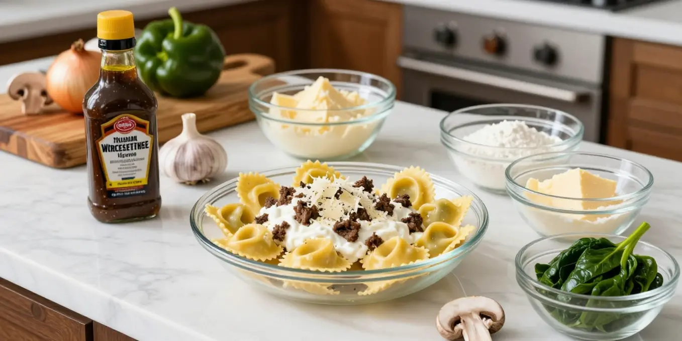 Cheesesteak Tortellini in Creamy Provolone Sauce: Easy Weeknight Dinner!