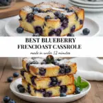 recipe image of blueberries eggs milk bread butter cinnamon vanilla extract sugar salt heavy cream maple syrup powdered sugar nutmeg cloves allspice cream cheese yogurt coconut milk almond milk gluten free bread sourdough bread brioche croissants whipped cream arranged on a white marble kitchen counter with healthy clear glass bowls and rustic brown wooden kitchen sets under soft diffuse daylight