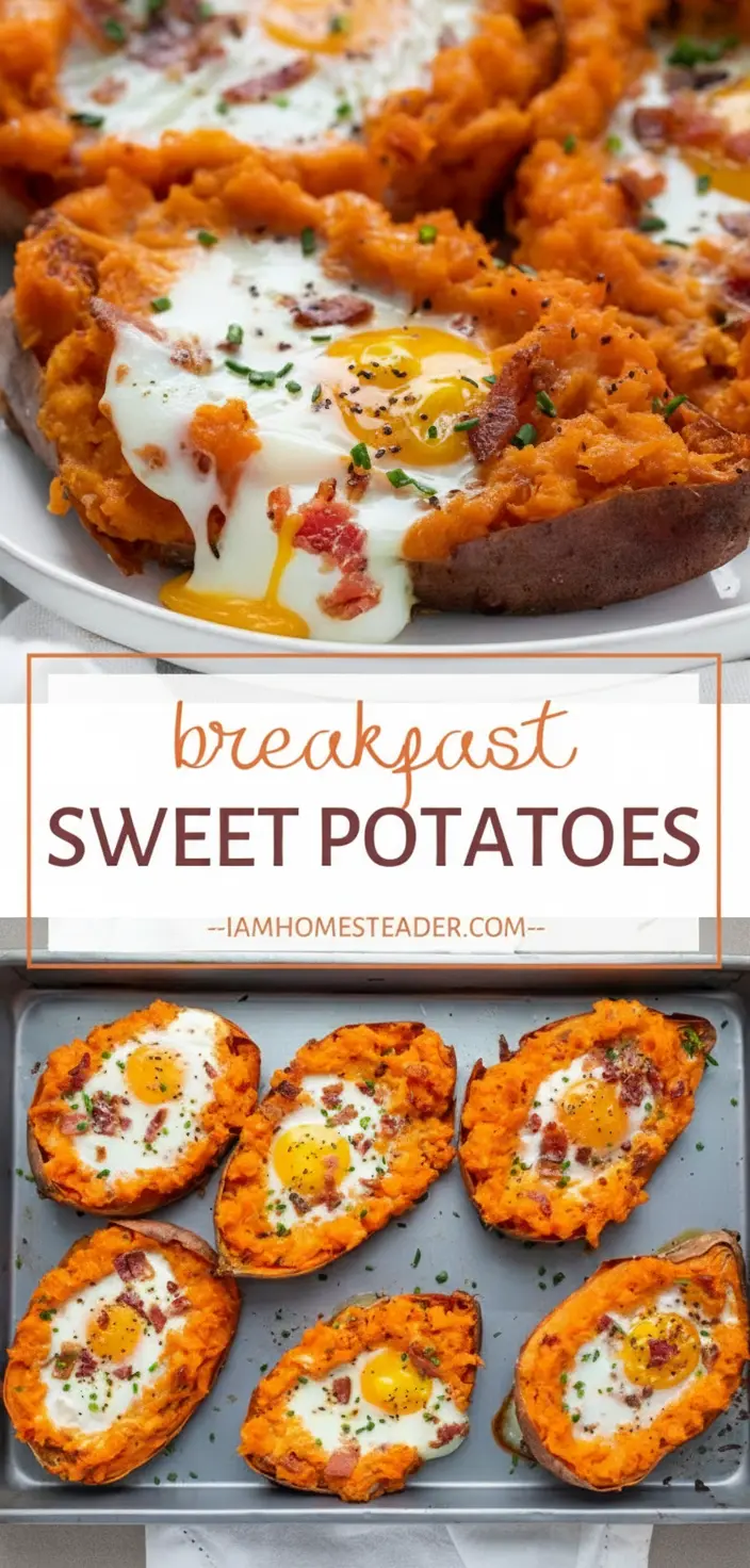 recipe image of sweet potato eggs bacon cheese avocado spinach onion garlic butter cinnamon maple syrup greek yogurt black beans salsa jalapeno arranged on a white marble kitchen counter with healthy clear glass bowls and rustic brown wooden kitchen sets under soft diffuse daylight