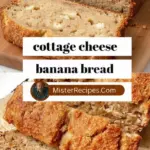 recipe image of bananas cottage cheese eggs flour baking soda baking powder cinnamon vanilla extract butter sugar salt nuts chocolate chips blueberries applesauce maple syrup honey almond flour coconut flour chia seeds flax seeds sweet potato dates arranged on a white marble kitchen counter with healthy clear glass bowls and rustic brown wooden kitchen sets under soft diffuse daylight