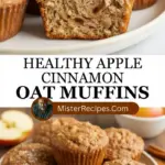 recipe image of apples cinnamon oats flour eggs butter milk honey maple syrup brown sugar baking powder salt vanilla extract nuts dried fruit coconut oil yogurt chia seeds flax seeds almond flour oat flour coconut flour stevia monk fruit arranged on a white marble kitchen counter with healthy clear glass bowls and rustic brown wooden kitchen sets under soft diffuse daylight