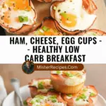 recipe image of eggs ham cheese butter milk spinach broccoli avocado chives black pepper salt garlic powder onion powder cream cheese mozzarella cheddar parmesan bell peppers mushrooms tomatoes arranged on a white marble kitchen counter with healthy clear glass bowls and rustic brown wooden kitchen sets under soft diffuse daylight