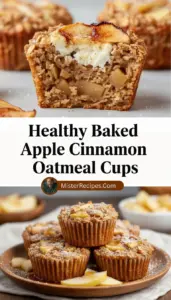 recipe image of oats apples cinnamon butter eggs milk flour brown sugar vanilla extract baking powder salt maple syrup chia seeds nuts dried fruits arranged on a white marble kitchen counter with clear glass bowls and rustic brown wooden kitchen sets under soft diffuse daylight
