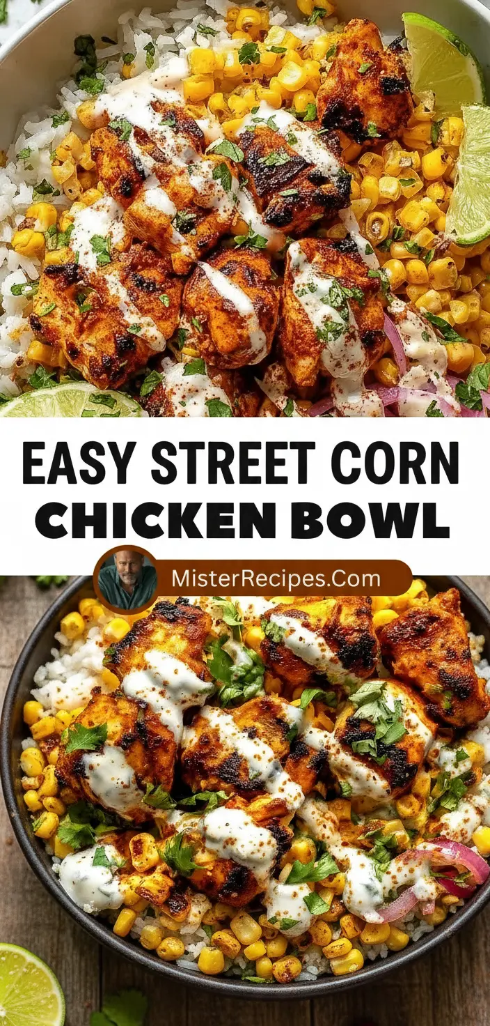 recipe image of grilled corn chicken breast rice lime juice cilantro chili powder cumin paprika garlic onion bell peppers black beans cheese avocado jalapeno arranged on a white marble kitchen counter with healthy clear glass bowls and rustic brown wooden kitchen sets under soft diffuse daylight