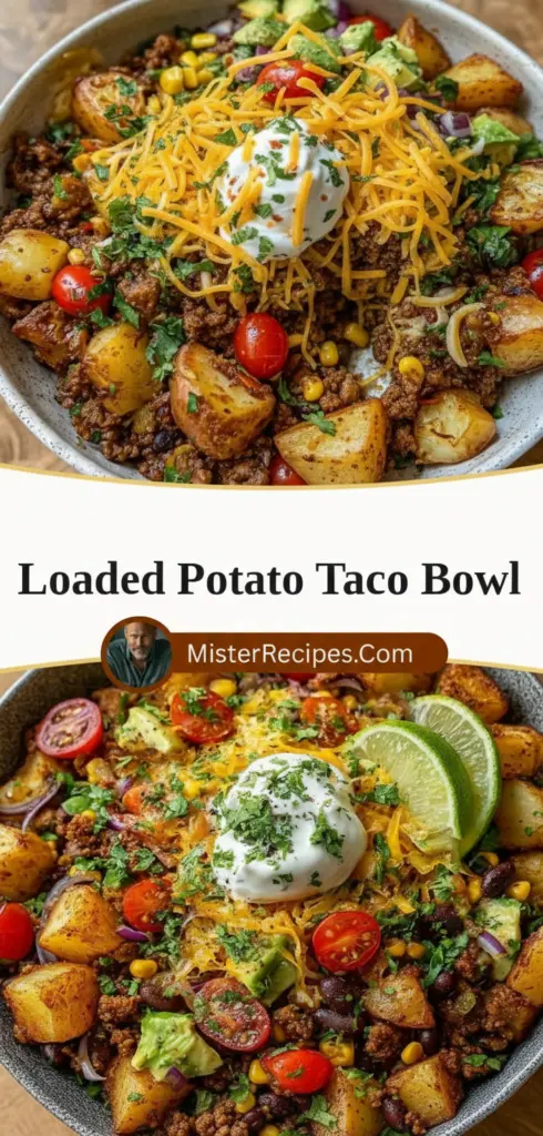 recipe image of realistic top down mise en place shot showing fresh ingredients arranged on a white marble kitchen counter with healthy clear glass bowls and rustic brown wooden kitchen sets under soft diffuse daylight with potatoes ground beef chicken black beans pinto beans cheese sour cream guacamole salsa lettuce tomatoes onions jalapeños corn rice quinoa avocado cilantro lime cumin chili powder paprika garlic onion powder oregano salt pepper